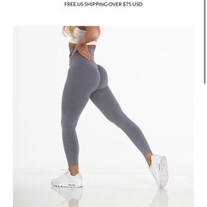 NVGTN NV seamless leggings in light grey size extra small worn once!